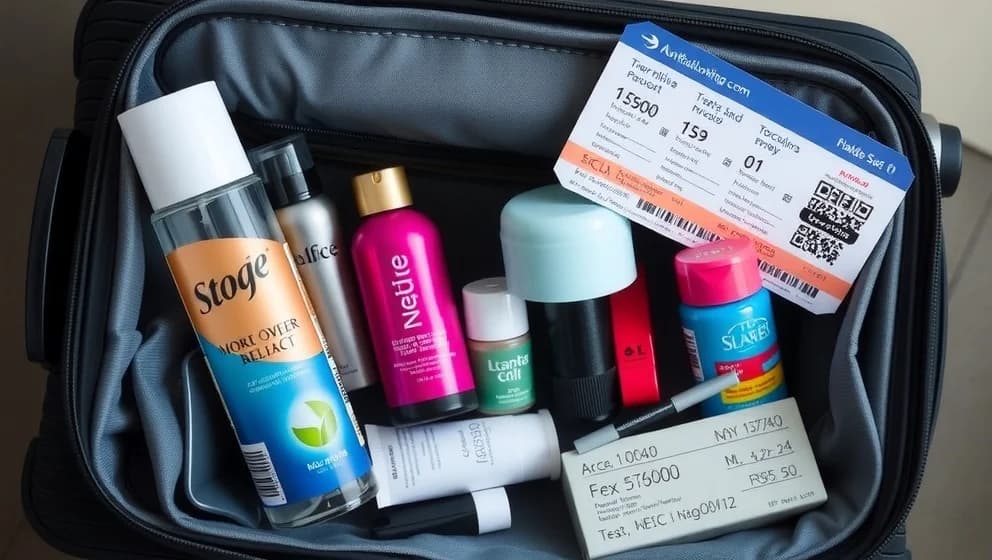 Får man ha hårspray i incheckat bagage