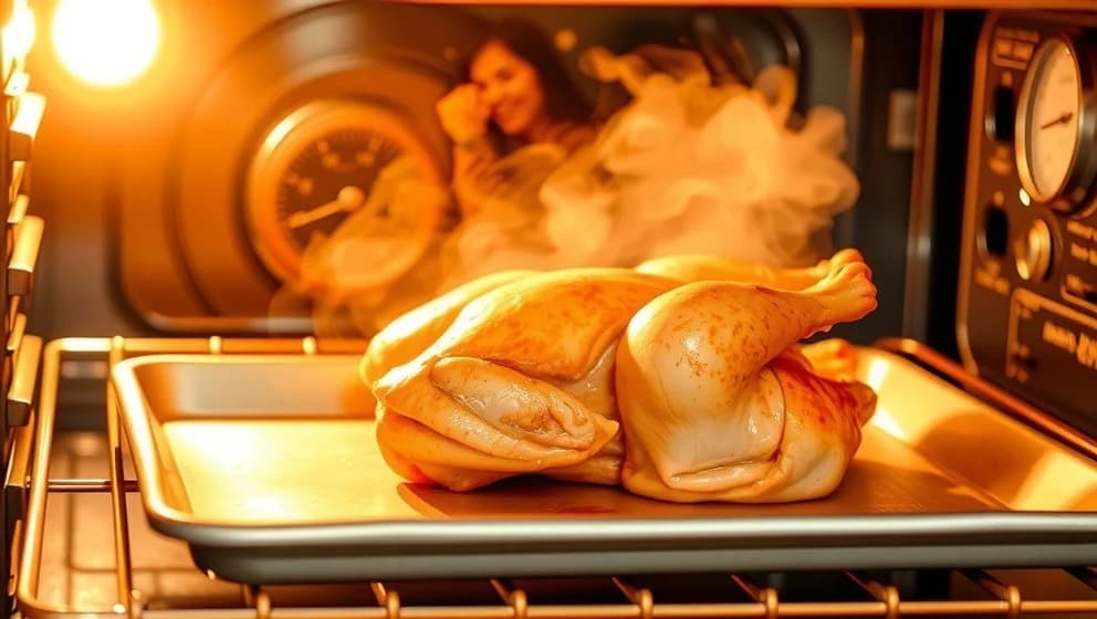 Hur länge ska fryst kyckling vara i ugnen